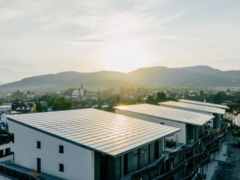Solarsiedlung in Schallstadt von oben 