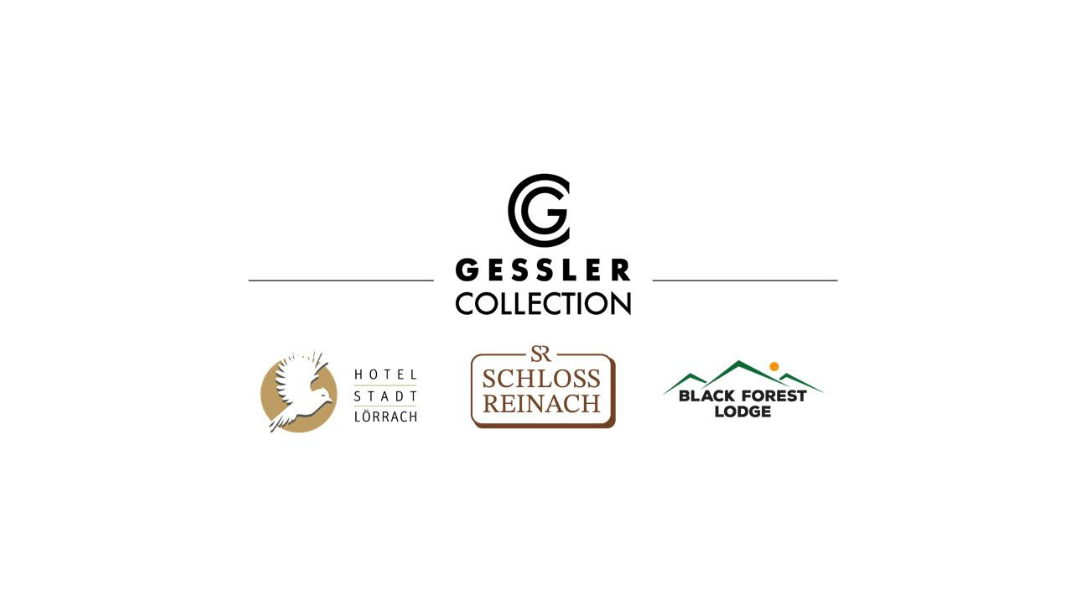  Drei stilisierte Symbole mit Text, getrennt durch Linien