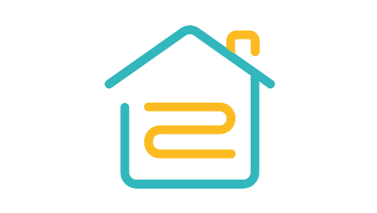 Ein Icon mit einem Haus mit Schornstein und einer Heizspirale in der Mitte. Das Icon steht symbolisch für die Bemühungen von naturenergie, die Wärmeversorgung nachhaltig, effizient und komfortabel zugleich zu gestalten.