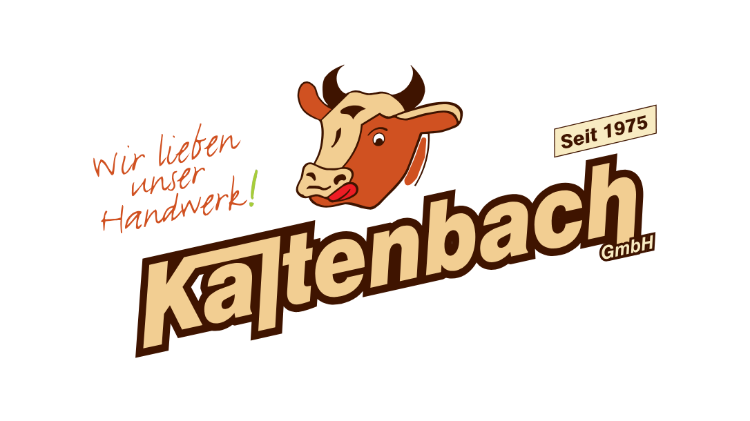 Gezeichneter Kuhkopf mit braun-weißen Flecken und roter Zunge