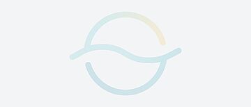 Abstraktes Linienlogo mit Farbverlauf Abstraktes Logo aus zwei geschwungenen Linien mit Farbverlauf