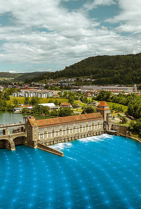Wasserkraft aus der Region – Energie aus dem Rhein. 