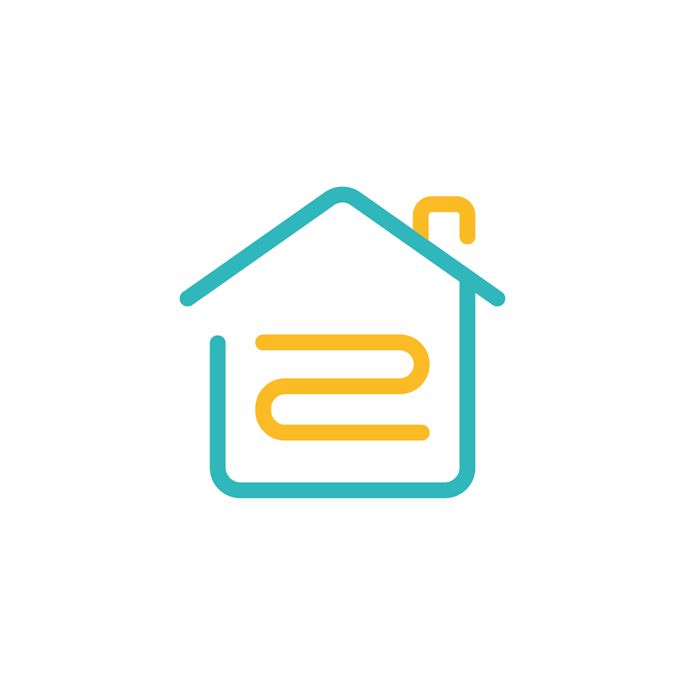 Icon Haus mit Symbol für Wärmestrom